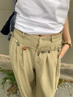 Natural gemstone vintage feel original niche design multi-functional waist chain