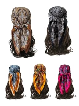 Luxury Print Imitation Silk Square Scarf Women Spring Neck Tie Shawl Wraps Female Hair Hand Wrist Headkerchief Hijab Bandana