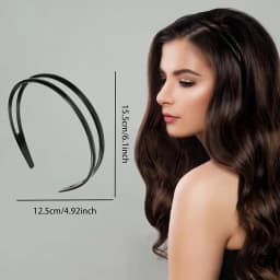 Plastic Headband Double Row Teeth Comb Hair Band Simple and Chic Hair Hoop Non-Slip Hair Accessory for Women Girls Daily Dating