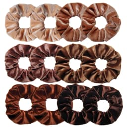 12 Pack Velvet Hair Scrunchies Scrunchy Hair Ties Elastic Hair Bands Ropes Scrunchie for Women or Girls Hair Accessories