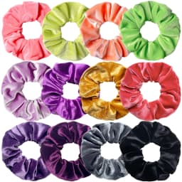12 Pack Velvet Hair Scrunchies Scrunchy Hair Ties Elastic Hair Bands Ropes Scrunchie for Women or Girls Hair Accessories