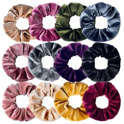 12 Pack Velvet Hair Scrunchies Scrunchy Hair Ties Elastic Hair Bands Ropes Scrunchie for Women or Girls Hair Accessories