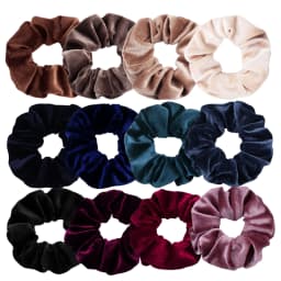 12 Pack Velvet Hair Scrunchies Scrunchy Hair Ties Elastic Hair Bands Ropes Scrunchie for Women or Girls Hair Accessories