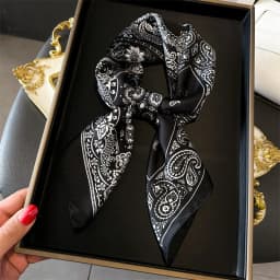 Print 70cm Floral Satin Headkerchief Women Luxury Design Neck Tie Scarf Female Hair Hand Wrist Foulard Shawl Hijab Bandana New
