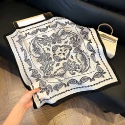 Print 70cm Floral Satin Headkerchief Women Luxury Design Neck Tie Scarf Female Hair Hand Wrist Foulard Shawl Hijab Bandana New