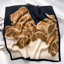 Print 70cm Floral Satin Headkerchief Women Luxury Design Neck Tie Scarf Female Hair Hand Wrist Foulard Shawl Hijab Bandana New