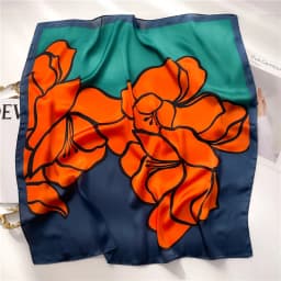 Print 70cm Floral Satin Headkerchief Women Luxury Design Neck Tie Scarf Female Hair Hand Wrist Foulard Shawl Hijab Bandana New