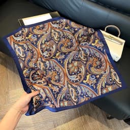 Print 70cm Floral Satin Headkerchief Women Luxury Design Neck Tie Scarf Female Hair Hand Wrist Foulard Shawl Hijab Bandana New