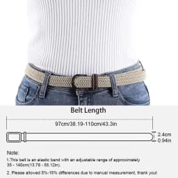 Unisex Casual Outings Canvas Elastic Belt, Woven Elastic Band, Party, Daily Commuting
