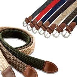 Unisex Casual Outings Canvas Elastic Belt, Woven Elastic Band, Party, Daily Commuting