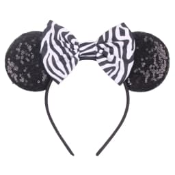 Cute Women Mouse Ears Leopard Print Headbands for Girls Baby Women Sequins 5"Bows Hair Accessories Adults Hairbands Kids Gift