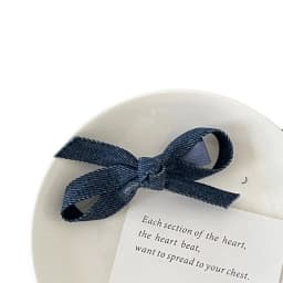 2PCS Cowboy Blue Fabric Bow Hair Clips Pair Clips Premium Feeling Side Broken Hair Bangs Clips Duckbill Clips