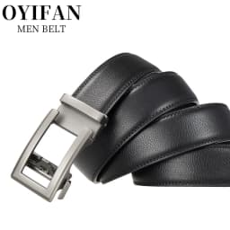 Fashion Designer Automatic Buckle Belt For Men Business & casuals Belt Men's Genuine Leather Belt Adjustable ratchet belt Men