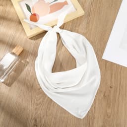 Solid Color Headscarf Elegant White Triangle Hair Scarf Hair Bands Turban Headbands For Women Retro Bandana Hair Accessories