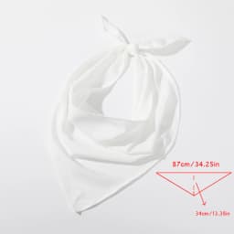 Solid Color Headscarf Elegant White Triangle Hair Scarf Hair Bands Turban Headbands For Women Retro Bandana Hair Accessories
