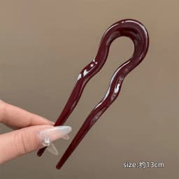 U-Shaped Hair Fork Fashion Tortoiseshell Acetate Hairpin Geometric Design Headwear Hair Sticks Women Girls