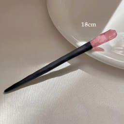 1PC Design Sense Colorblocking Hairpin Women's Premium Sense Ancient Style Hairpin High-end Daily Commuter Wooden Hairpin