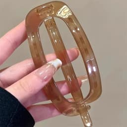 12CM Fashion Oval Hair Claw Clip for Women New Design Leopard Curved Flat Styling Barrettes Acrylic Lying Down Hair Accessories