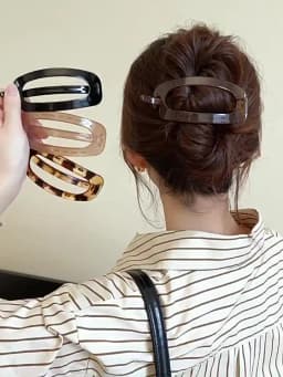 12CM Fashion Oval Hair Claw Clip for Women New Design Leopard Curved Flat Styling Barrettes Acrylic Lying Down Hair Accessories