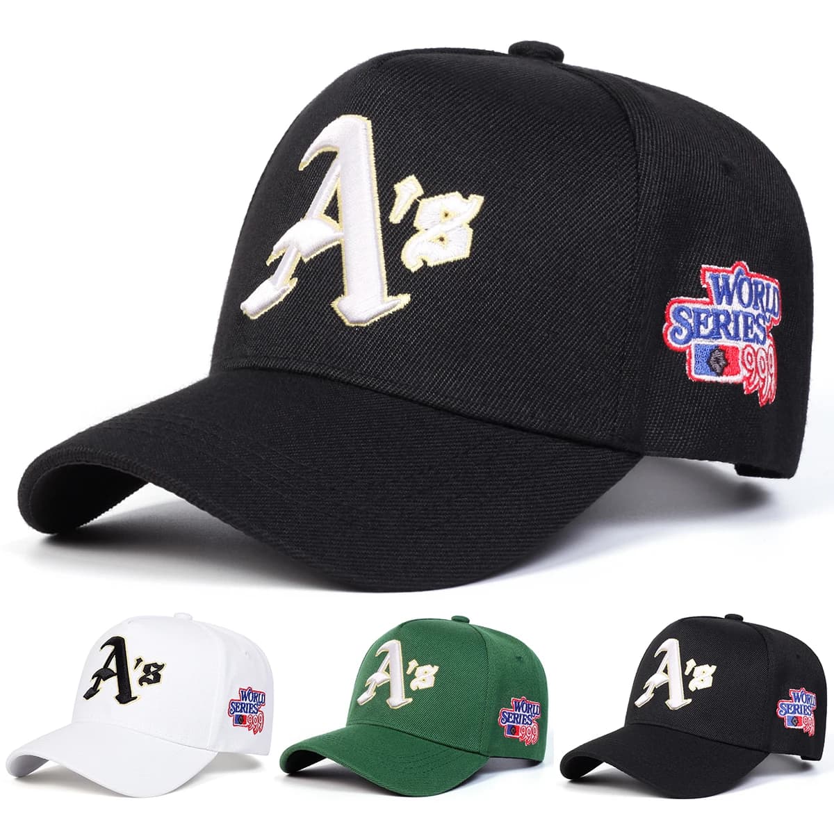 Unisex A'S Letter Embroidery Baseball Caps Spring Autumn Outdoor Adjustable Casual Hats Sunscreen Hat Sports Cap