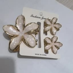 1/3Pcs Elegant Alloy Hawaiian Flower Clips Oil Dropping Hair Accessories Gradient Flower Hair Clip Shark Clip Hairstyles