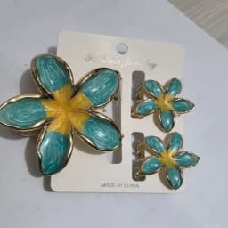 1/3Pcs Elegant Alloy Hawaiian Flower Clips Oil Dropping Hair Accessories Gradient Flower Hair Clip Shark Clip Hairstyles