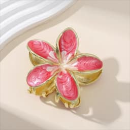 1/3Pcs Elegant Alloy Hawaiian Flower Clips Oil Dropping Hair Accessories Gradient Flower Hair Clip Shark Clip Hairstyles