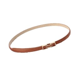 Fashion Leather Thin Belt Adjustable Waist Strap Solid Color Skinny Waist Belt Ladies Trouser Decoration Waistband INS Versatile