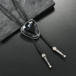 New Trendy Bolo Tie for Men Western Cowboy Style Triangle Leather Rope Necktie Collar Fashion Jewelry Accessories
