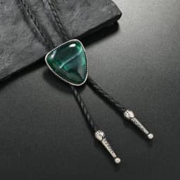 New Trendy Bolo Tie for Men Western Cowboy Style Triangle Leather Rope Necktie Collar Fashion Jewelry Accessories