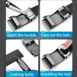 Automatic Belt Replacement Strap Genuine Leather Belt For 3.7cm-4cm Automatic Buckle Adjustable Ratchet Belt