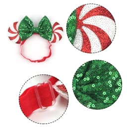 2026 Disney 3.3"Minnie Mickey Ear Elastic Headbands For Newborn Fashion Glitter Adjusted Hairband Baby DIY Hair Accessories