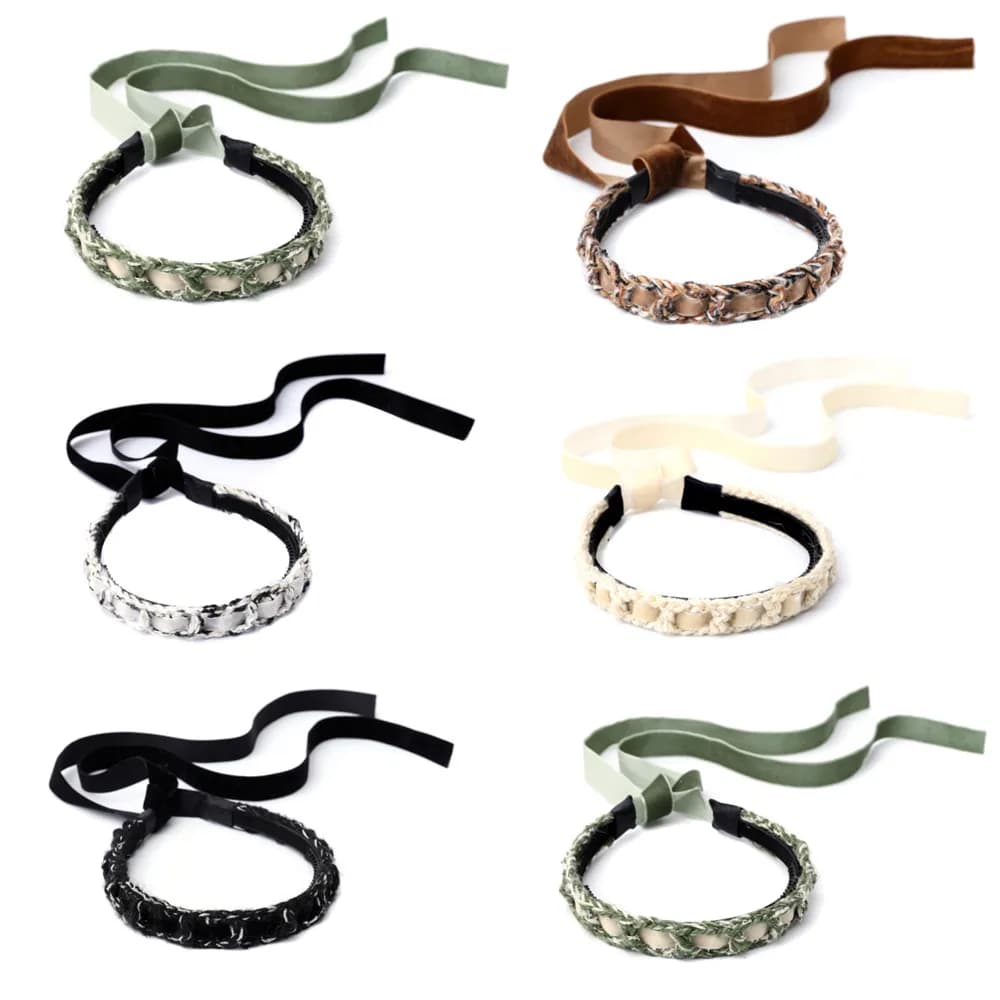 001G Yarnbraid Hair Bows headband Cute Hairpins Girls Hair headband Barrettes Solid Clip Kids Headwear Fashion Hair Accessories