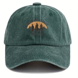 Yellowstone Dutton Farm vintage vintage vintage baseball cap, lightweight dad hat, Western cowboy silhouette and sunset pattern