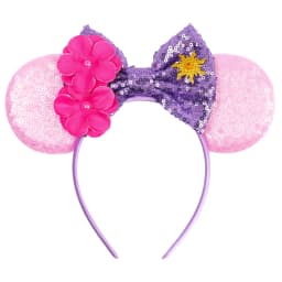 Cute Rapunzel Hair Bands for Women Chameleon Sun Flower Ears Headbands Kids Sequins Bow Hairband Girl Tangled Hair Accessories