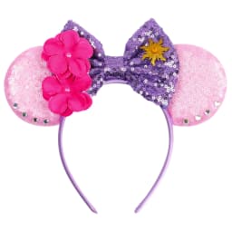 Cute Rapunzel Hair Bands for Women Chameleon Sun Flower Ears Headbands Kids Sequins Bow Hairband Girl Tangled Hair Accessories