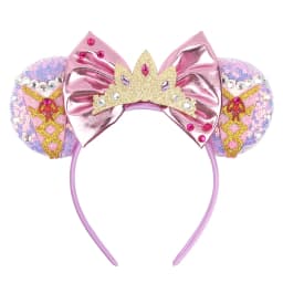 Cute Rapunzel Hair Bands for Women Chameleon Sun Flower Ears Headbands Kids Sequins Bow Hairband Girl Tangled Hair Accessories