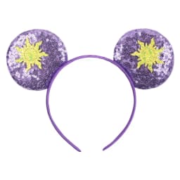 Cute Rapunzel Hair Bands for Women Chameleon Sun Flower Ears Headbands Kids Sequins Bow Hairband Girl Tangled Hair Accessories