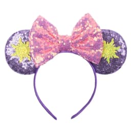 Cute Rapunzel Hair Bands for Women Chameleon Sun Flower Ears Headbands Kids Sequins Bow Hairband Girl Tangled Hair Accessories
