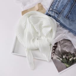 26 Colors Women Square Scarf Skinny Ribbon Head Neck Small Pleated Hair Tie Band Kerchief Satin Foulard Scarves Headscarf