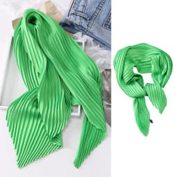 26 Colors Women Square Scarf Skinny Ribbon Head Neck Small Pleated Hair Tie Band Kerchief Satin Foulard Scarves Headscarf