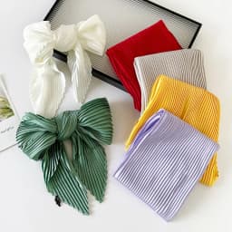 26 Colors Women Square Scarf Skinny Ribbon Head Neck Small Pleated Hair Tie Band Kerchief Satin Foulard Scarves Headscarf