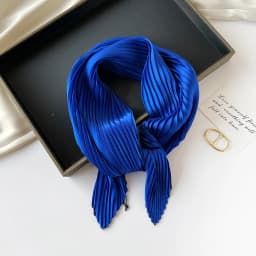 26 Colors Women Square Scarf Skinny Ribbon Head Neck Small Pleated Hair Tie Band Kerchief Satin Foulard Scarves Headscarf