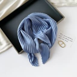 26 Colors Women Square Scarf Skinny Ribbon Head Neck Small Pleated Hair Tie Band Kerchief Satin Foulard Scarves Headscarf