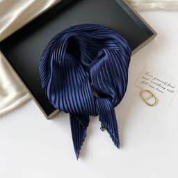 26 Colors Women Square Scarf Skinny Ribbon Head Neck Small Pleated Hair Tie Band Kerchief Satin Foulard Scarves Headscarf