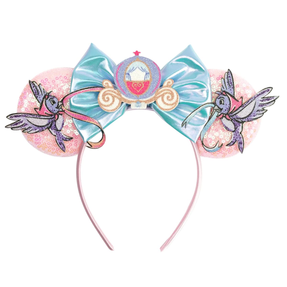 Newest Cartoon Cute Glitter Sequins Bow Headband 2026 DIY Headwear for Adults Kids Holiday Party CosplayHairband