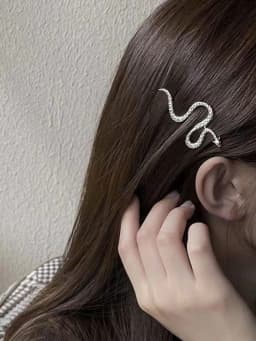 2pcs Fashion Snake - Shaped Hair Clips For Women Girls Party & Punk - Style Hair Accessories