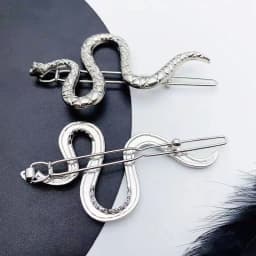 2pcs Fashion Snake - Shaped Hair Clips For Women Girls Party & Punk - Style Hair Accessories