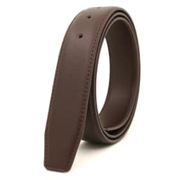 3.3 Cm Board Buckle Pin Buckle Belt Strip, Belt Body, Buckle-Free White and Blue-Gray Genuine Leather Perforated Belt