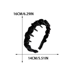 Elegant Temperament Rhinestone Mesh Headband for Woman Toothed Non-slip Hair Band Fashion Girl Face Washing Headband